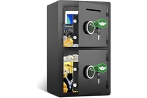 Omethey 5.0 Cu ft Extra Large Safe Fireproof Waterproof, Digital Security Safe Box with Deposit Slot & Metal Storage Box with Backlit Keypad & Dual Alarm for Home Office