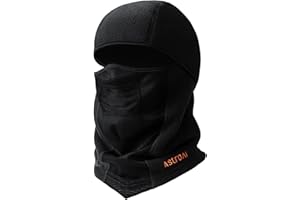 AstroAI Balaclava Ski Mask Winter Fleece Thermal Face Mask Cover for Men Women Warmer Windproof Breathable, Cold Weather Gear for Skiing, Outdoor Work, Motorcycling, Snowboarding, Black-M, 21.5-23"