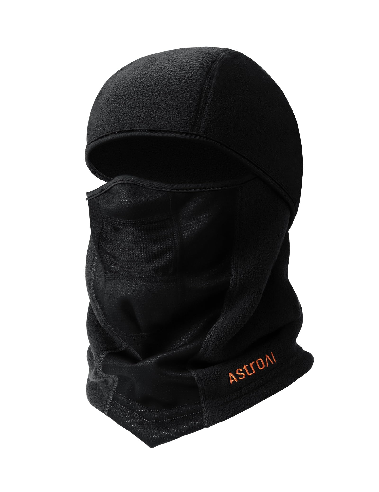AstroAI Balaclava Ski Mask Winter Fleece Thermal Face Mask Cover for Men Women Warmer Windproof Breathable, Cold Weather Gear for Skiing, Outdoor Work, Motorcycling, Snowboarding, Black-M, 21.5-23