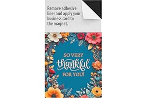 MEDIZ 2026 Peel and Stick Magnetic Business Card Calendars, Box of 100, Includes Envelopes, Mail for 1oz Rate, Great Sales Marketing Tool (Thankful - 100 Pack)