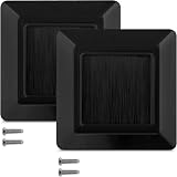kwmobile 2X Brush Wall Plate European Single Gang Black Mount Cover Outlet view 5