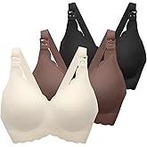 MomWills Nursing Bras for Breastfeeding, Seamless Ultra Comfort Maternity Bra, Natural Shape Pregnancy Bras for Women