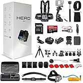 Go Pro Hero (Go Pro Hero) Black Compact - Waterproof Action Camera with 4K Ultra HD Video, 12MP Photos, Stabilization + 50-in