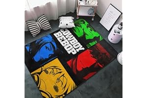 MIOOLKT Cowboy Anime Bebop Area Rug Super Soft Floor Mat for Bedroom Living Room, Fluffy Carpet for for Room Kids Room Baby Room Dorm Nursery, Big Rug Anti-Slip Home Floor Carpet#