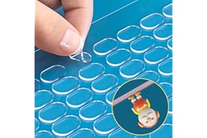 Aubeco 560 Pcs Clear Adhesive Dots, Double-Sided Museum Putty for Wall Hanging, Crafts, Balloons, Party Decorations, No Trace, 0.31 x 0.51