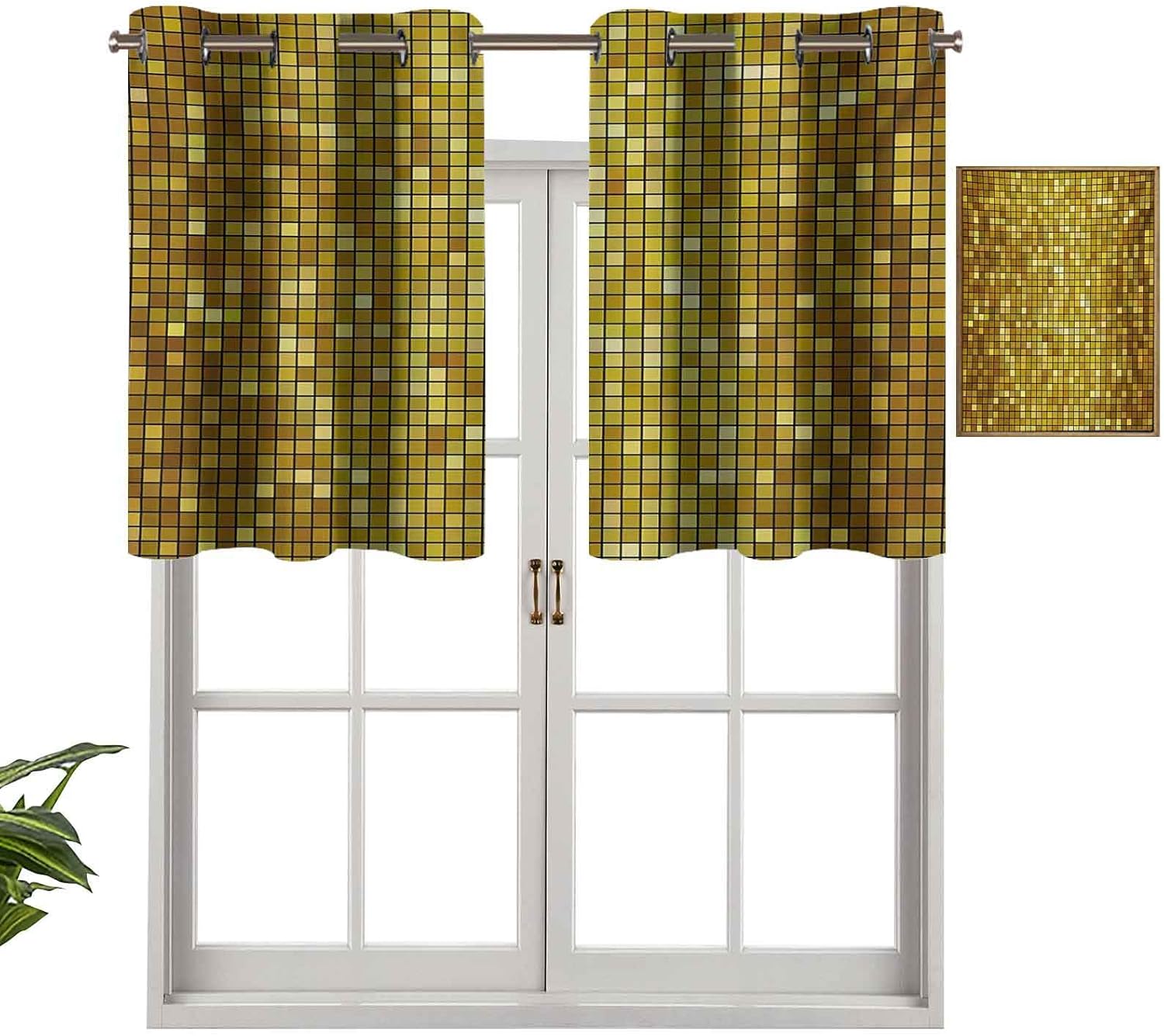 Cortinas opacas con aislamiento térmico para decoración del hogar