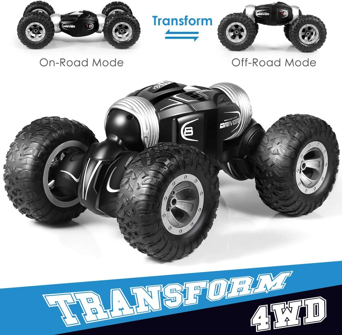 RC Car Remote Control Car for Kids- 2.4Ghz 4WD Off-Road Vehicle Rock Crawler 1:16 Electric Racing Car Toys Gifts for 3 4 5 6 7 8-12 Year Old boy Toys