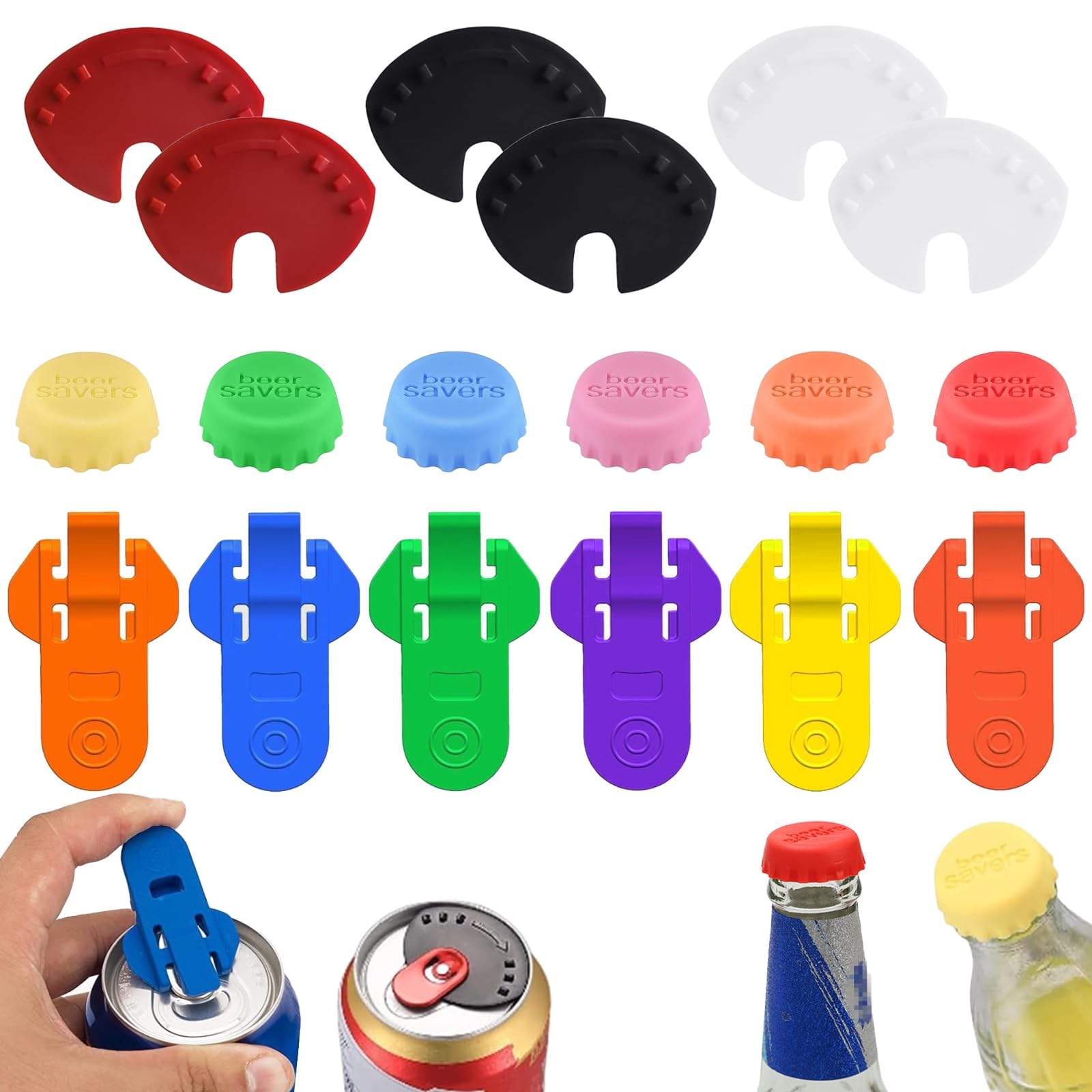 18pcs Can Covers, Silicone Drink Can Lids, Easy Open, Insect and Dust Proof, For Beer and Soft Drinks, Reusable