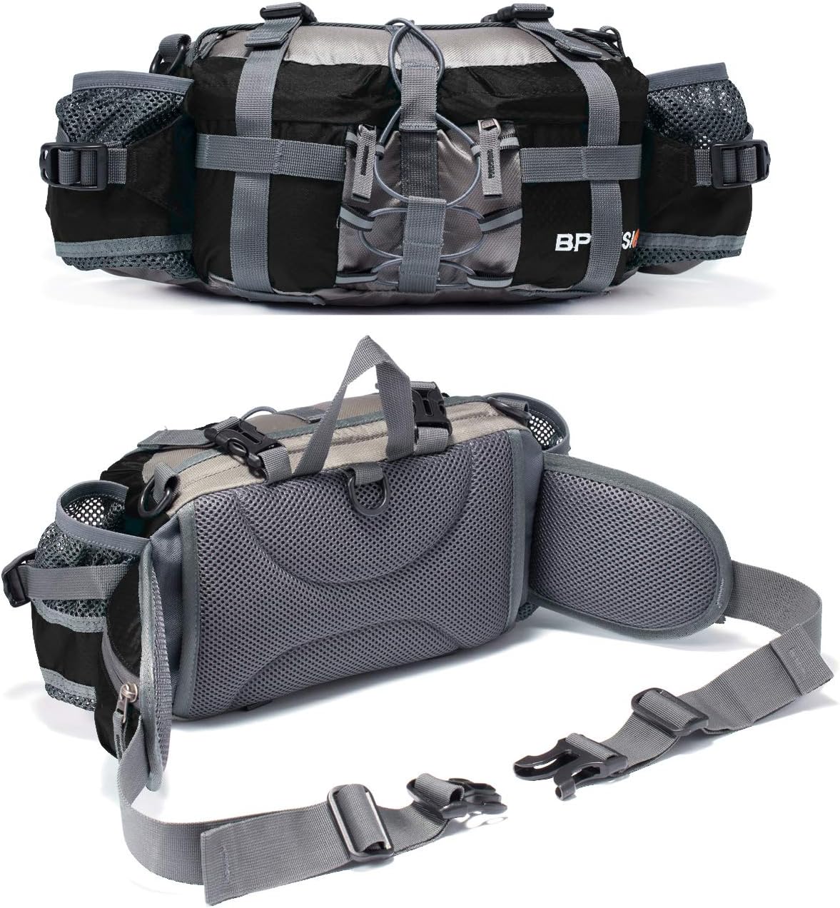 Bp Vision Outdoor Fanny Pack Hiking Camping Fishing Waist Bag 2 Water Bottle Holder Lumbar Pack