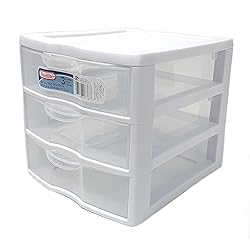 Sterilite 20738006 3 Drawer Clear Mini Unit