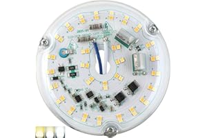 HAOLEDI 4'' 20W LED Ceiling Fan Light Retrofit Kit, Ceiling Light Replacement, LED Flush Mount Ceiling Light, 2400LM, 3CCT 3000K 4500K 5000K,120V, ETL Listed Dimmable CRI90 (3CCT)