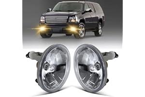 BOXLIGHT Driving Fog Lights for 2007-2013 Avalanche/ 2007-2014 Chevy Suburban/Tahoe/ 2015-2016 Colorado/ 2010-2013 Camaro/ 2015 Silverado/GMC Acadia/Yukon, 1 Pair Front Bumper Driving Fog Lamps (Clear Lens)