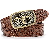 BELTROAD Mens Ratchet Western Leather Belt Cowboy with Automatic Buckle | 1.5