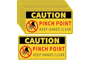 GSCWLD 24 PCS Pinch Point Warning Stickers (Small),Keep Hands Clear Sticker Signs,Watch Your Hands Safety Label Decals for Ma