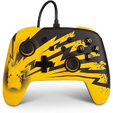 PowerA Enhanced Wired Controller for Nintendo Switch - Pok&eacute;mon: Pikachu Lightning, Gamepad, game controller, wired controller, officially licensed