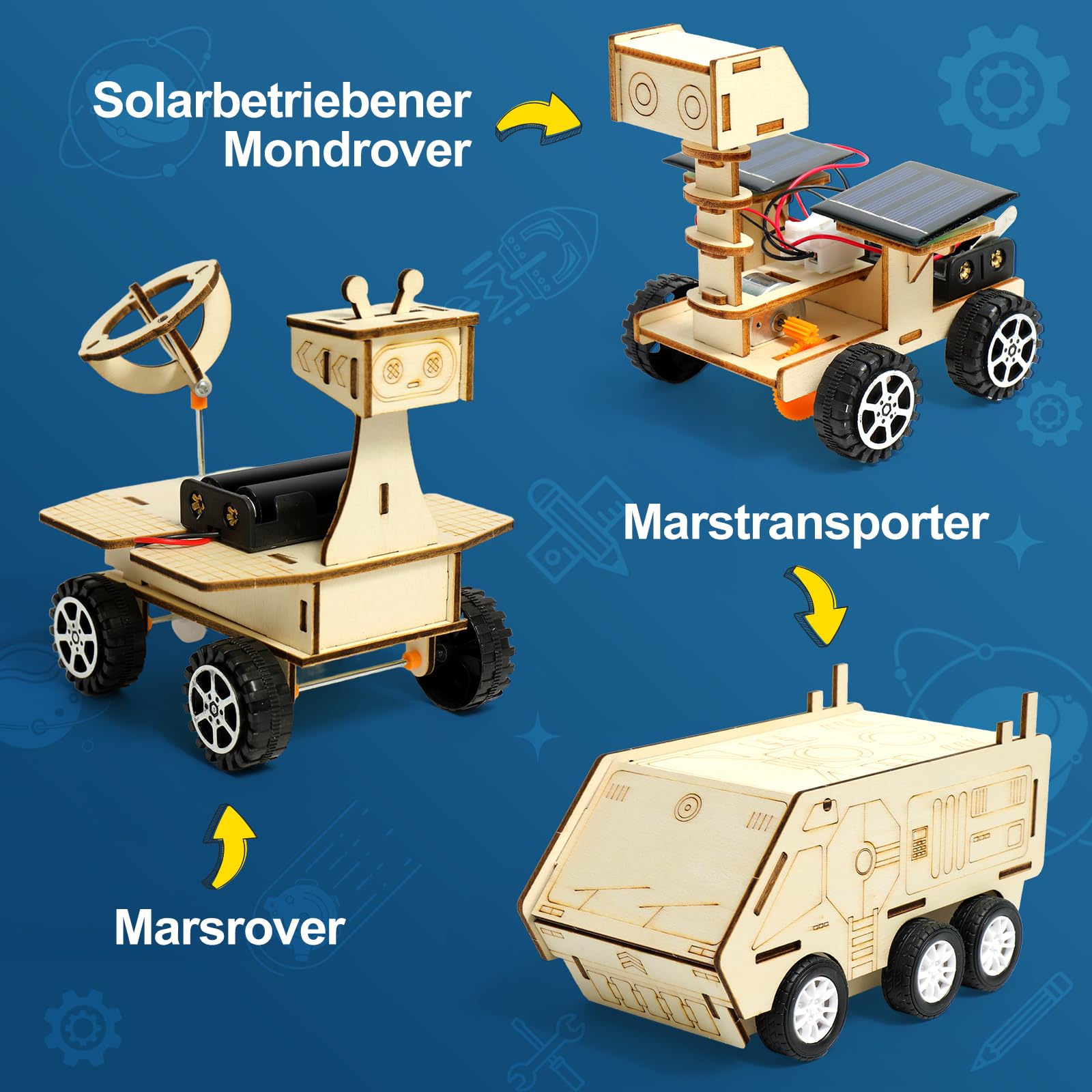 Experimente für Kinder ab 8 9 10 11 12 13 14, Auto Elektronik Baukasten, Experimentierkasten, Elektro Baukasten für Kind, Holz Bausatz Kinder Spielzeug Geschenke ab 8 9 10 11 12 13 14 Jahre Jungen 2