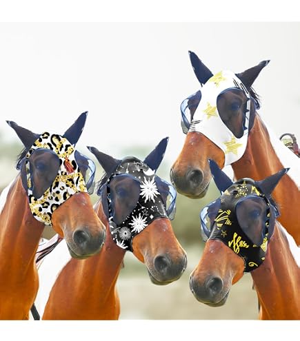 Masque Anti-mouche Shires FlyGuard Pro Pour Cheval - Maille Fine Avec