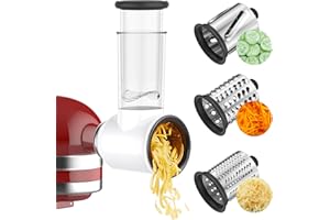 Slicer Shredder Attachment for Kitchenaid Stand Mixer, Cofun Shredder Accessories, Mixer Assecories for Kitchenaid Mixer, Cheese Grater Attachment for Kitchenaid with 3 Blades