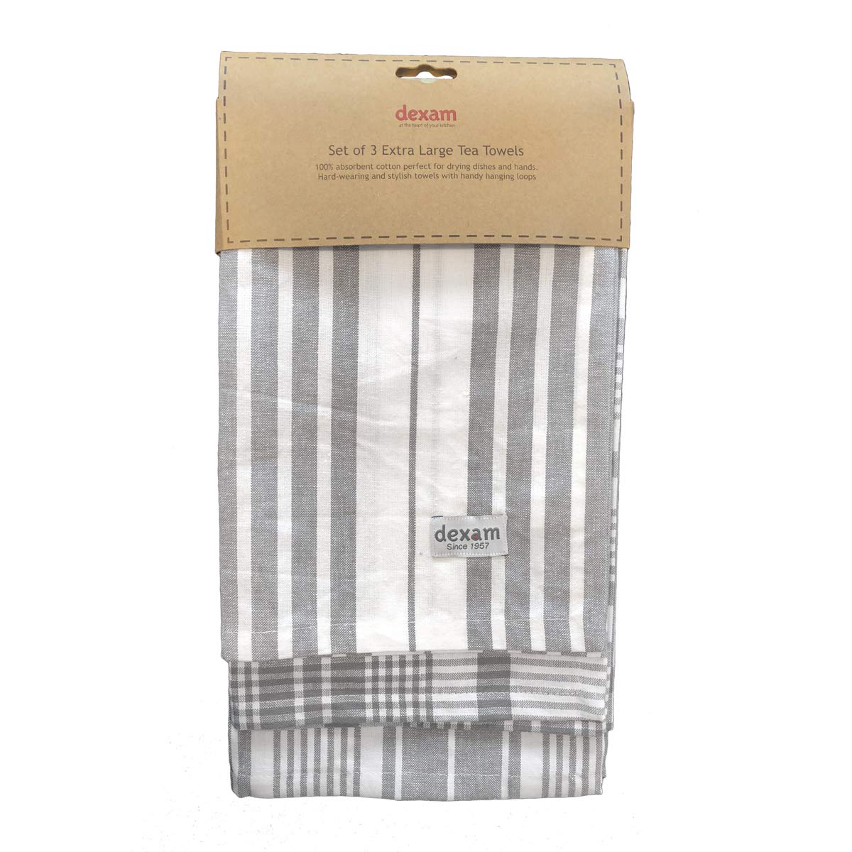 Dexam Love Colour Set of 3 Extra Large Tea Towels