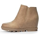 Athlefit Wedge Booties for Women with Heel Hidden Wedge Boots Comfortable Ankle Boots