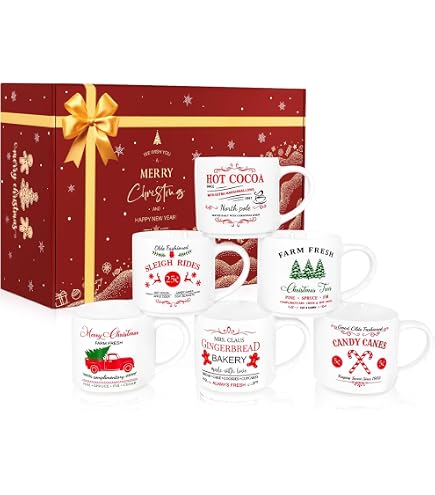 Amazon.com: Certified International Christmas Plaid 16 oz. Mug, Set of 6  Assorted Designs : Arts, Crafts & Sewing