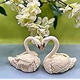 Handmade Bride or Groom Fondant Swan with Intricate Feathers (Single Piece) – 3"-3.5" Elegant Cake Decoration for Weddings, Birthdays, and Anniversaries