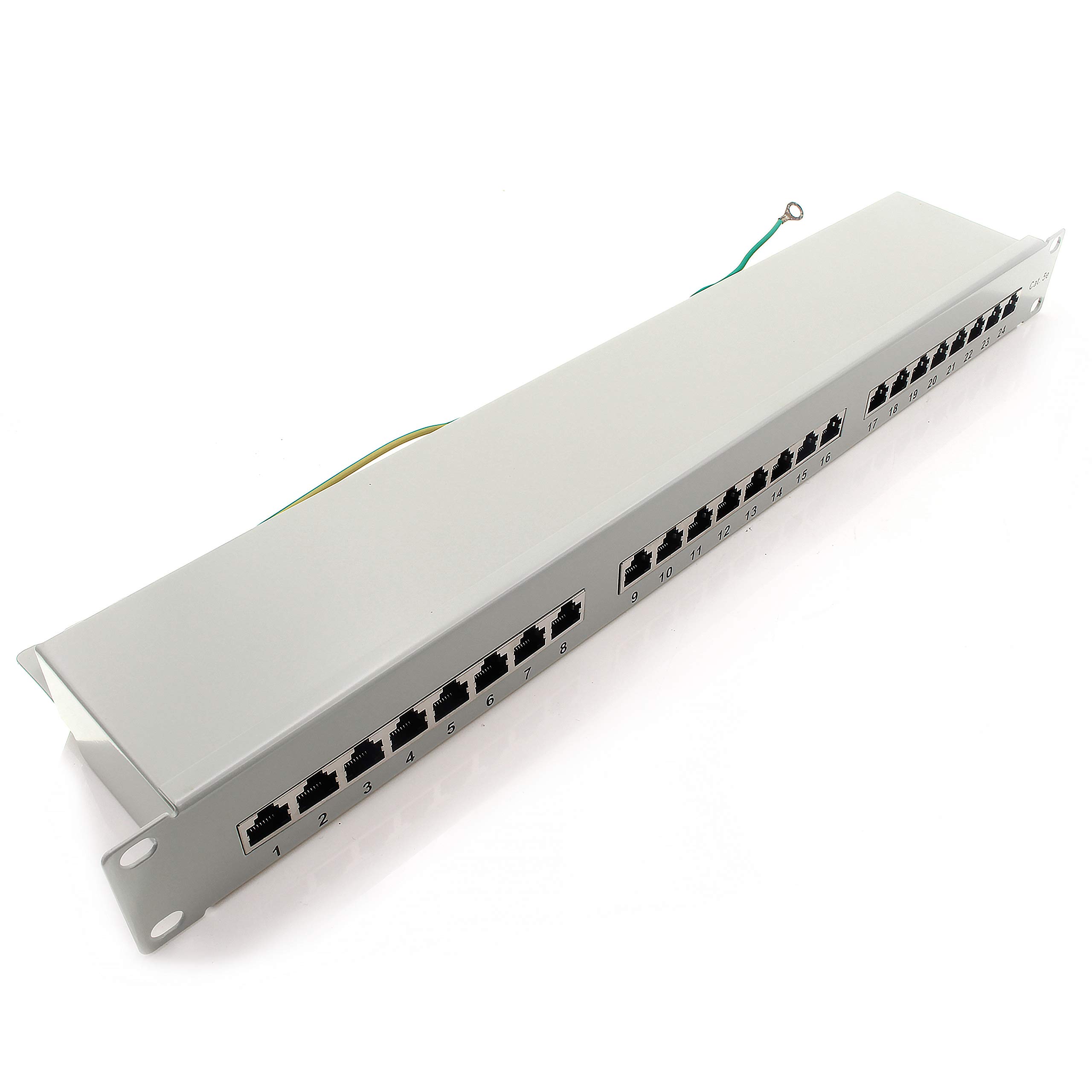 1aTTack.de 367455 Patch panel CAT5e 24 port white distribution panel LSA+ connection technology network distribution - RJ45 - TIA 568 A/B - white
