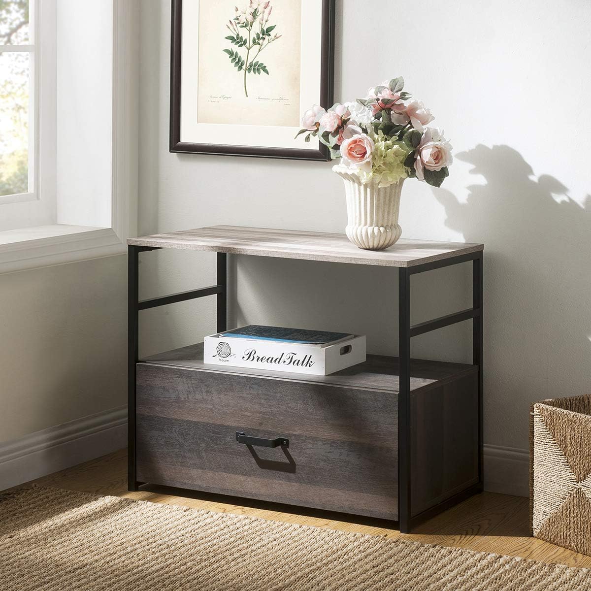 ICONOCO Lateral File with Drawer and Top Open Shelf