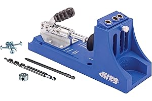 Kreg K4 Pocket Hole Jig - Adjustable, Versatile Jig for Strong Joints - Create Perfect, Rock-Solid Joints - Easily Adjustable Drill Guides - For Materials 1/2" to 1 1/2" Thick