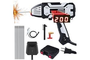 Oubit Welding Machine Handheld, 110V 20-200A IGBT Inverter ARC Portable Welder Machine with Rotary Switch LCD Display for 1.6