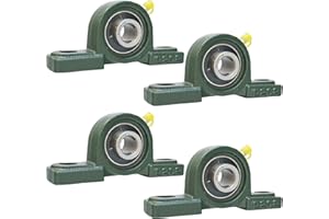 Tonmp 4 Pack UCP202-10 Pillow Block Bearing - 5/8 inch Mounted Pillow Block Bearings Solid Cast Iron Base - Self Alignment …