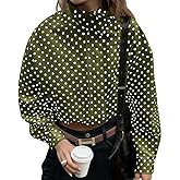 Tankaneo Womens Zip Up Cropped Jackets Polka Dot Oversized Jackets Spring Lightweight Trendy Casual Coats