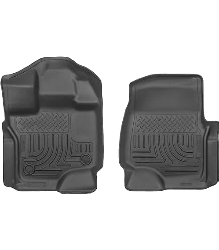 MAXLINER Floor Mats For Ford F-150 SuperCab/SuperCrew 2015-2017 – Black All-Weather Front Row Liners