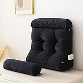 Sasttie Wedge Pillow Set, 3PCS Reading Pillow for Sitting, Bed Wedge Pillow Headborad for Sleeping, After Surgery, Acid Reflux, Leg and Back Support, with Neck Cushion, 23"x11.5"x30", Black