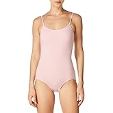 Capezio Women's Adjustable Straps Camisole Leotard – Comfortable Scoop Neck Design for Gymnastics, Moderate V-Back, Flexible Fit, Pink, Medium
