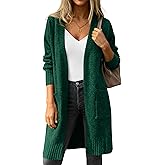 PRETTYGARDEN Women's Long Oversized Cardigans 2026 Fall Trendy Long Sleeve Open Front Chunky Sweater Knit Winter Clothing
