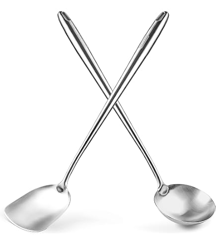 Produktbild von Craft Wok Wok-Spatel Klein – Edelstahl, 16,7 Zoll, Mit Holzgriff, Ideal Für 12-13 Zoll Woks