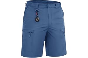 TACVASEN Men's Shorts Lightweight Quick Dry Stretch Cargo Shorts with 5 Pockets for Hiking Golf Fishing Camping Travel