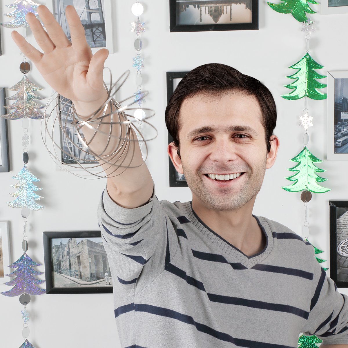 Flow Ring Toy, Kinetic Educational Spring Toy with Multi-Sensory, Interactive, 3D-Shaped Flow Ring ,2 Packs,Sliver