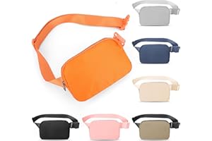 Seadamoo Mini Orange Fanny Pack Crossbody Bags for Women and Men, Waterproof Belt Bag with Adjustable Strap for Traveling Running Hiking Cycling.