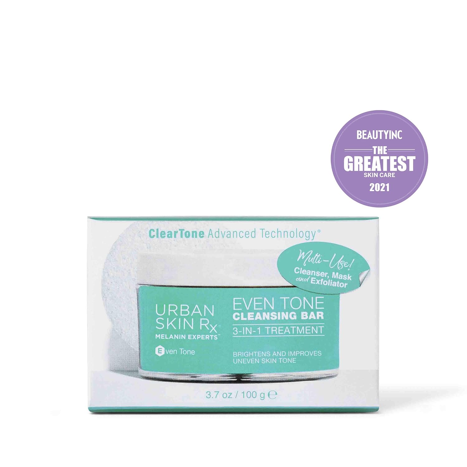 Urban Skin Rx Even Tone Cleansing Bar | 3-in-1 Daily Cleanser, Exfoliator, and Brightening Mask Helps Diminish Dark Spots, Formulated with Kojic Acid, Azelaic Acid, and Niacinamide | 3.7 Oz: Beauty