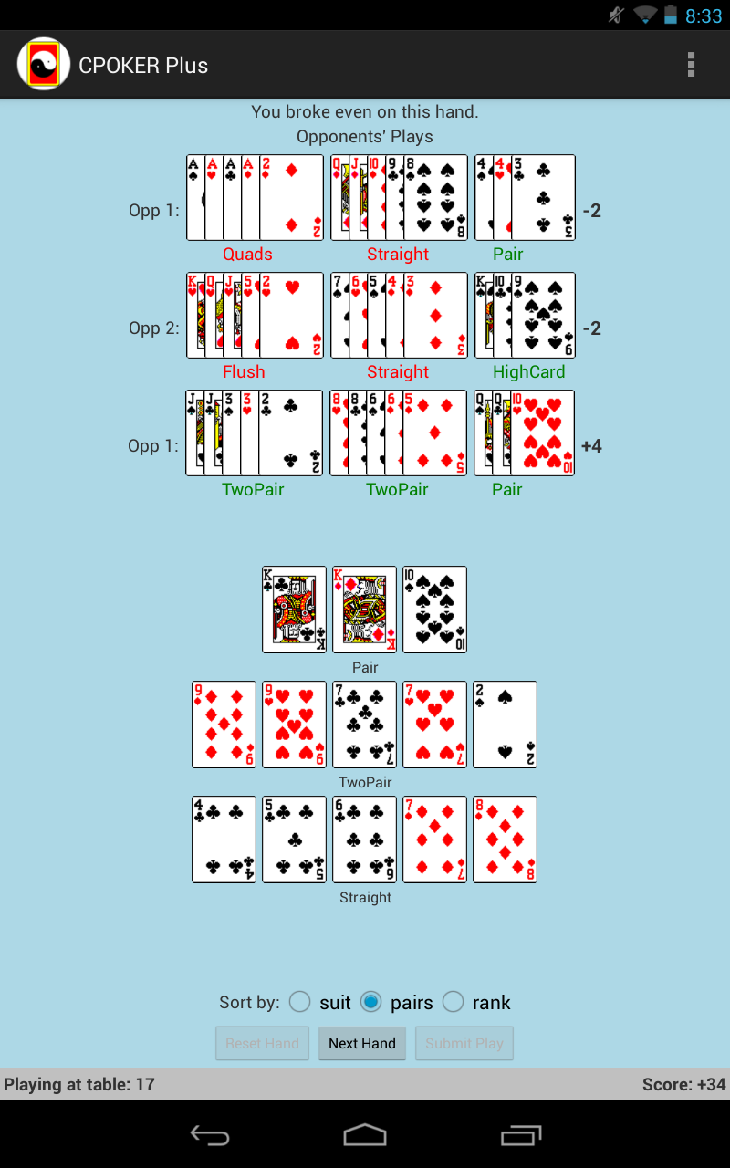 Video Poker Tutor