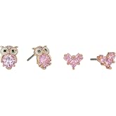 Betsey Johnson Owl Duo Set Earrings