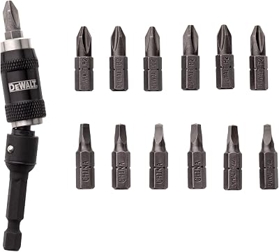 DEWALT Pivot Bit Holder Set 14-Piece DWPVTC14 Beige Phillips Hex Shank