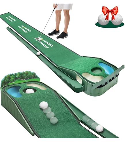 Amazon.com : JEF World Of Golf Hazard Deluxe Putting Mat(Green