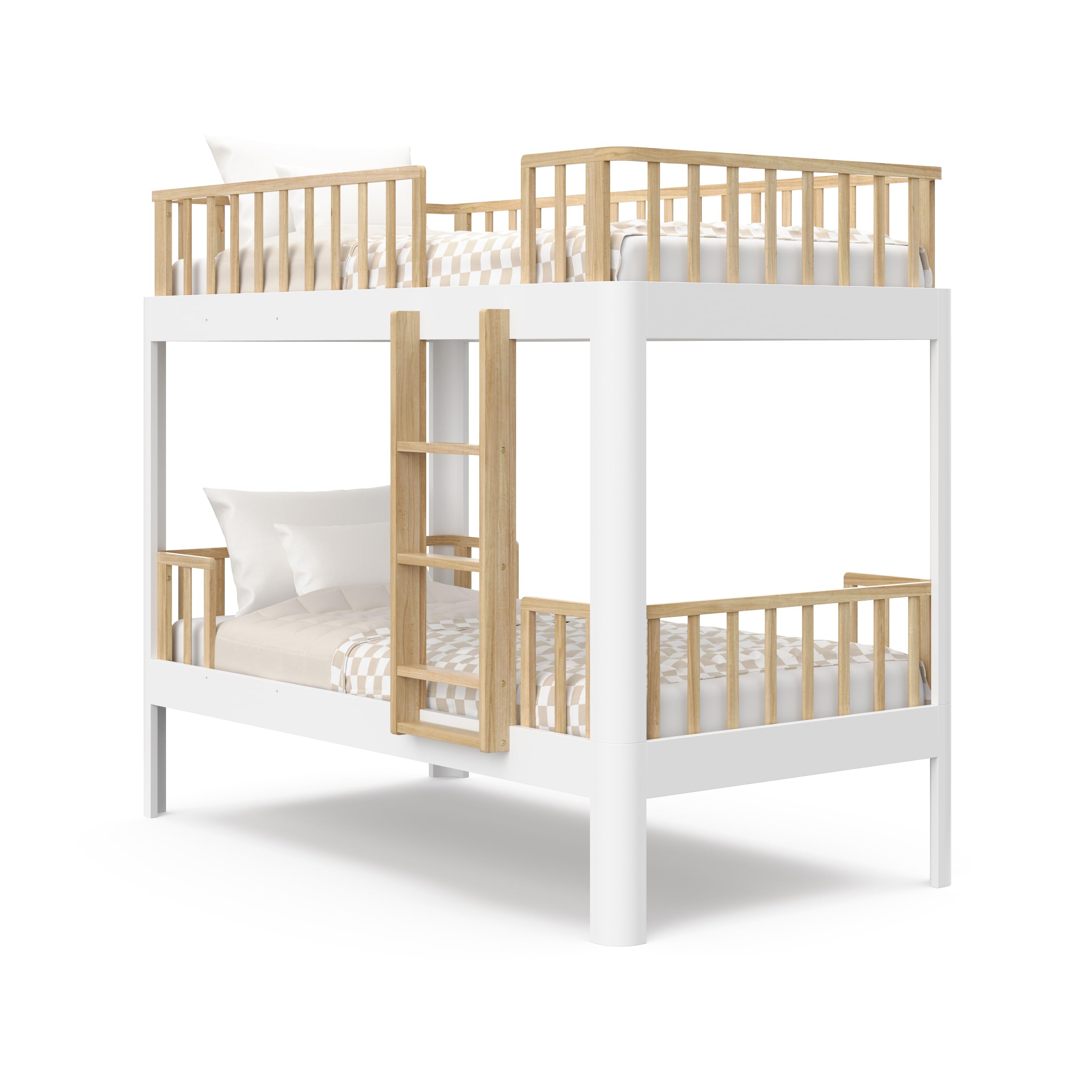 Photo 1 of ***(SELLING AS PARTS ONLY -MISSING PARTS BOX1 -PARTS ONLY***SOME SCUFFS/SCRATCHES, BOX RIPPED/TORN)*** 
Storkcraft Next Santos Twin-Over-Twin 5-in-1 Convertible Bunk Bed (White with Natural)