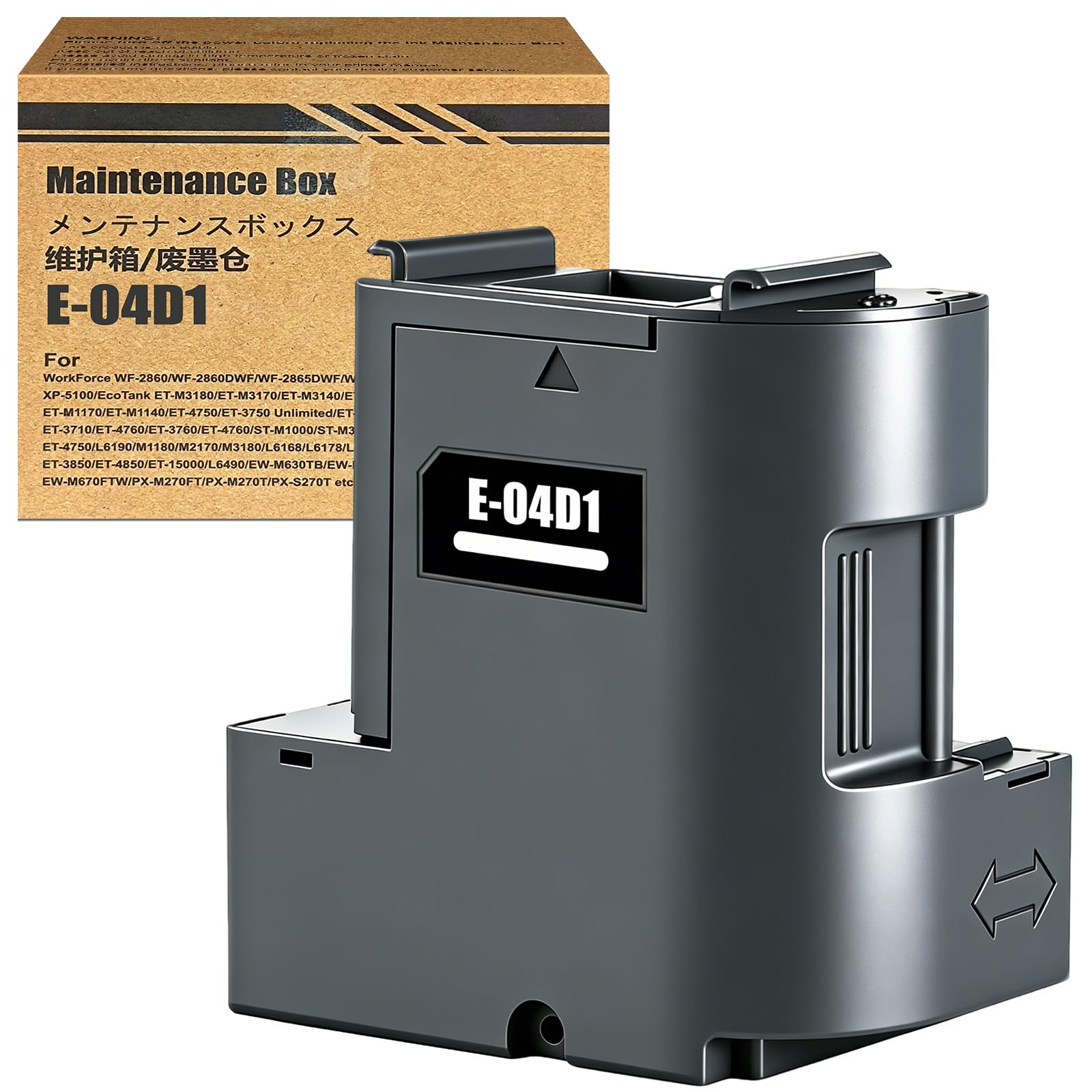 LAIPENG T04D1 04D1 Ink Maintenance Cartridge C13T04D100 Compatible for ET-M2750 ET-4750 ET-M2140 ET-M3140 ET-M3170 ET-M3180 ET-M1140 ET-M1170 ET-M1180 XP-5100 XP-5105 XP-5150 WF-2860 WF-2865