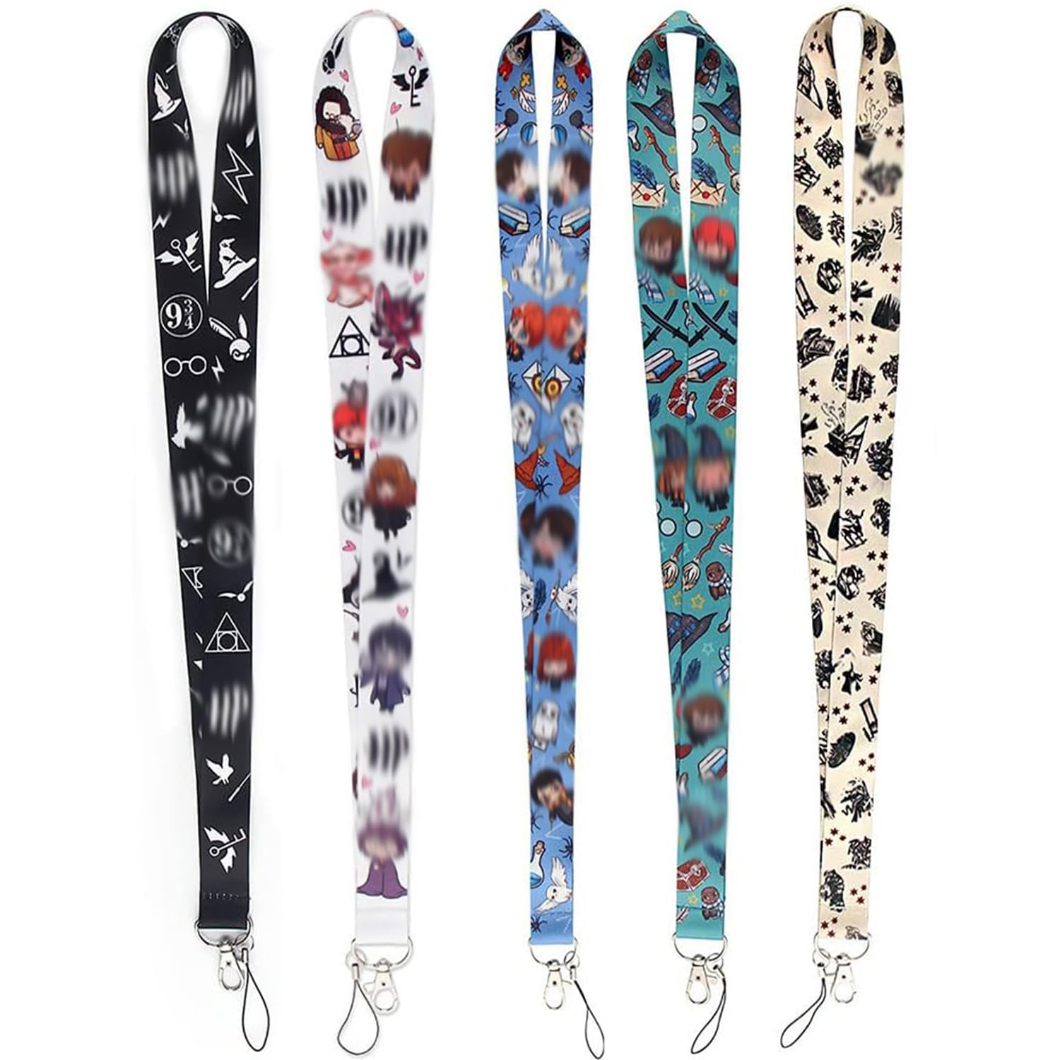 Kalsey 5 PCS Lanyard Key Chain, Lanyards for Neck, Key Lanyard, Lanyard, Lanyard Neck Strap, Sturdy Durable Lanyard Neck Strap, for ID Badge Holder, Wallet, Keys, Camera