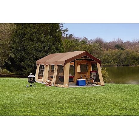 Hkd Intl 10 Person Front Porch Cabin Tent Amazon Co Uk Sports