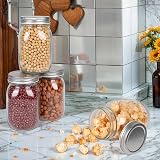 Hniuyun 12 Pack 16 oz Glass Regular Mouth Mason Jars with Lids, Clear view 4